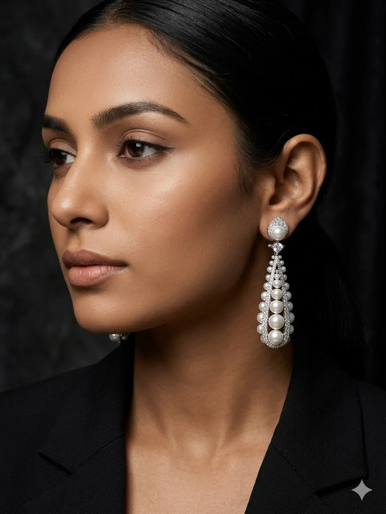 BAUBLE PEARL LONG EARRING