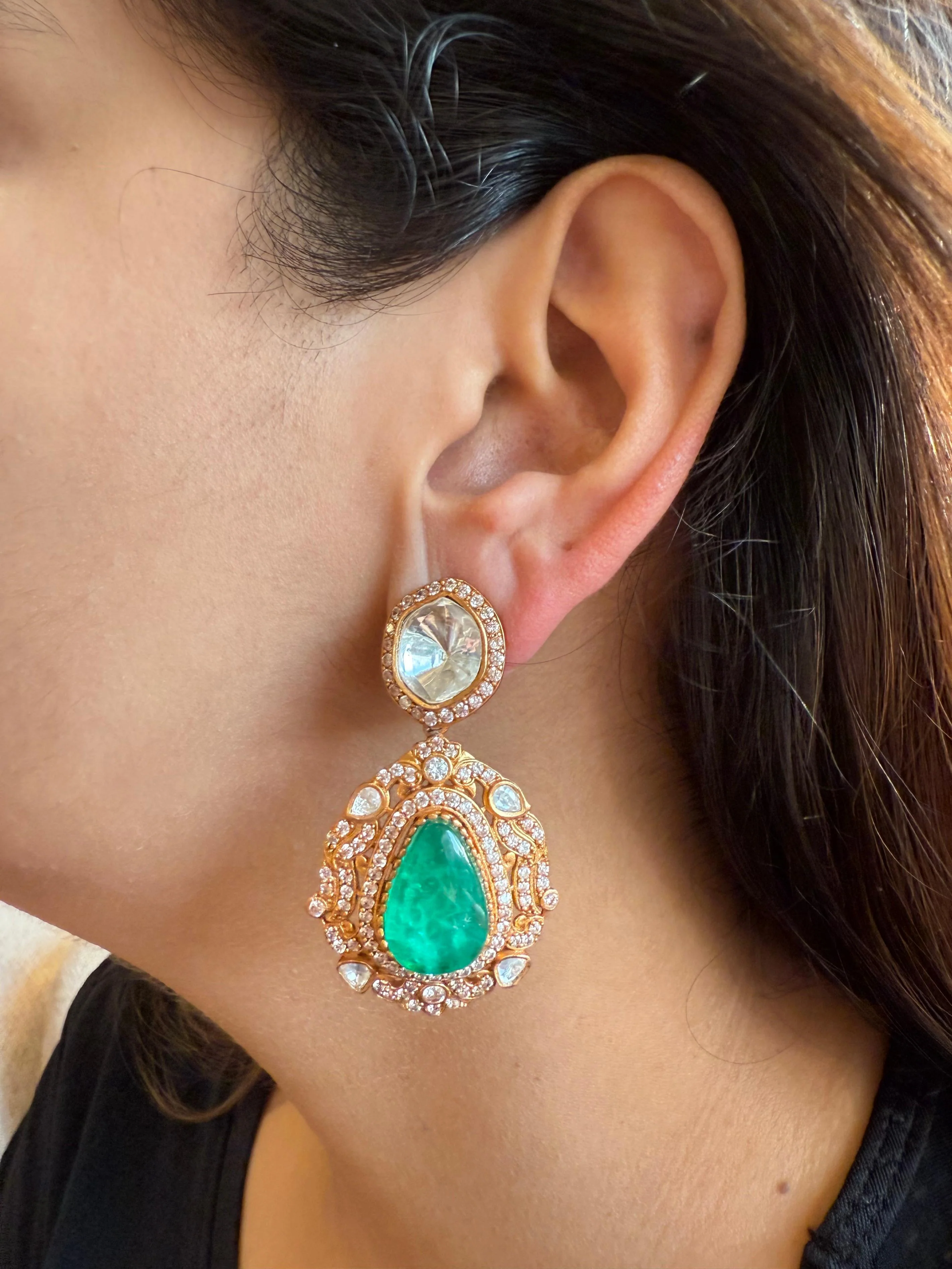 BRINDA POLKI EARRING - Image 4