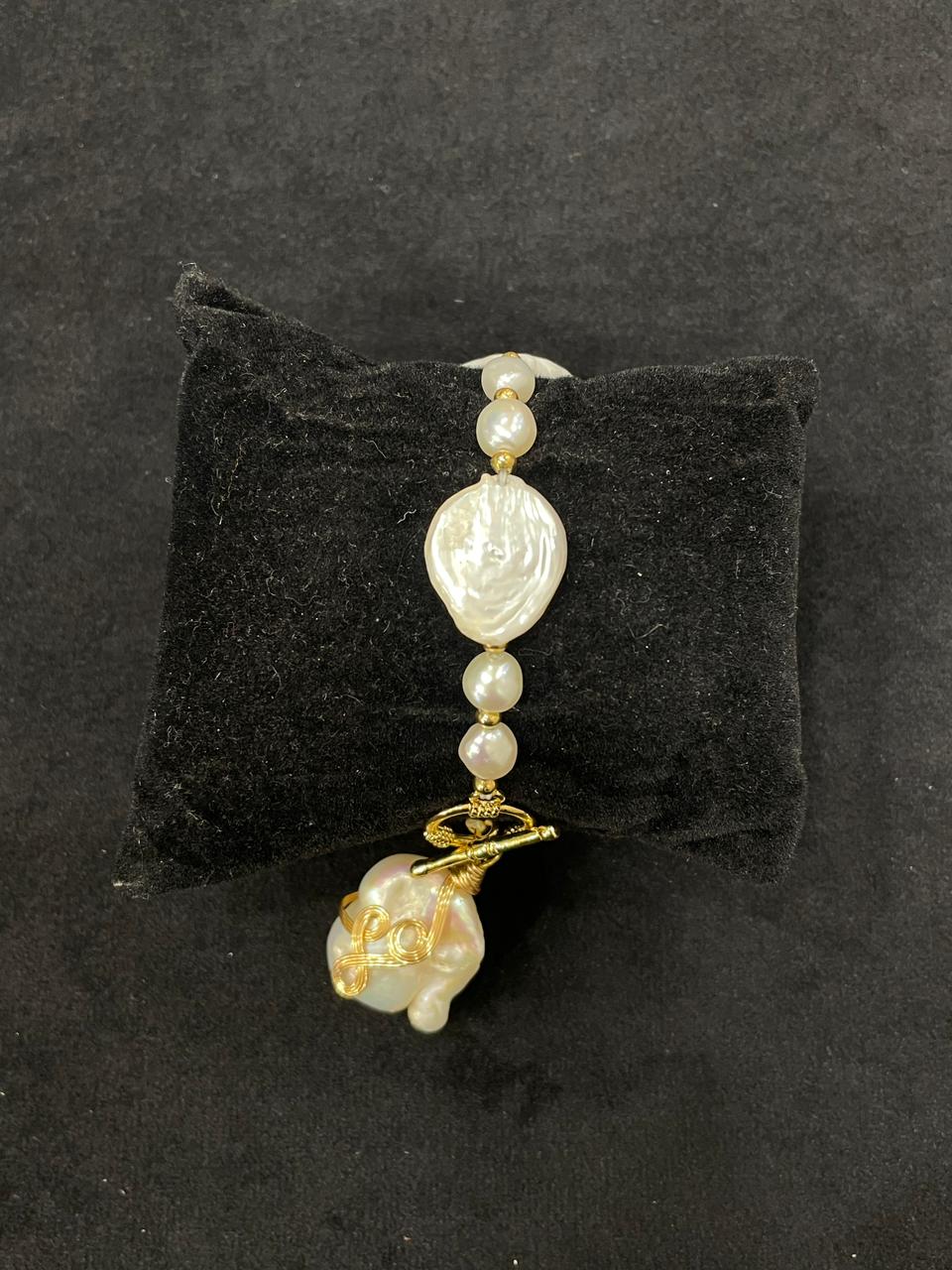 EMERI REAL PEARL TENNIS BRACELET