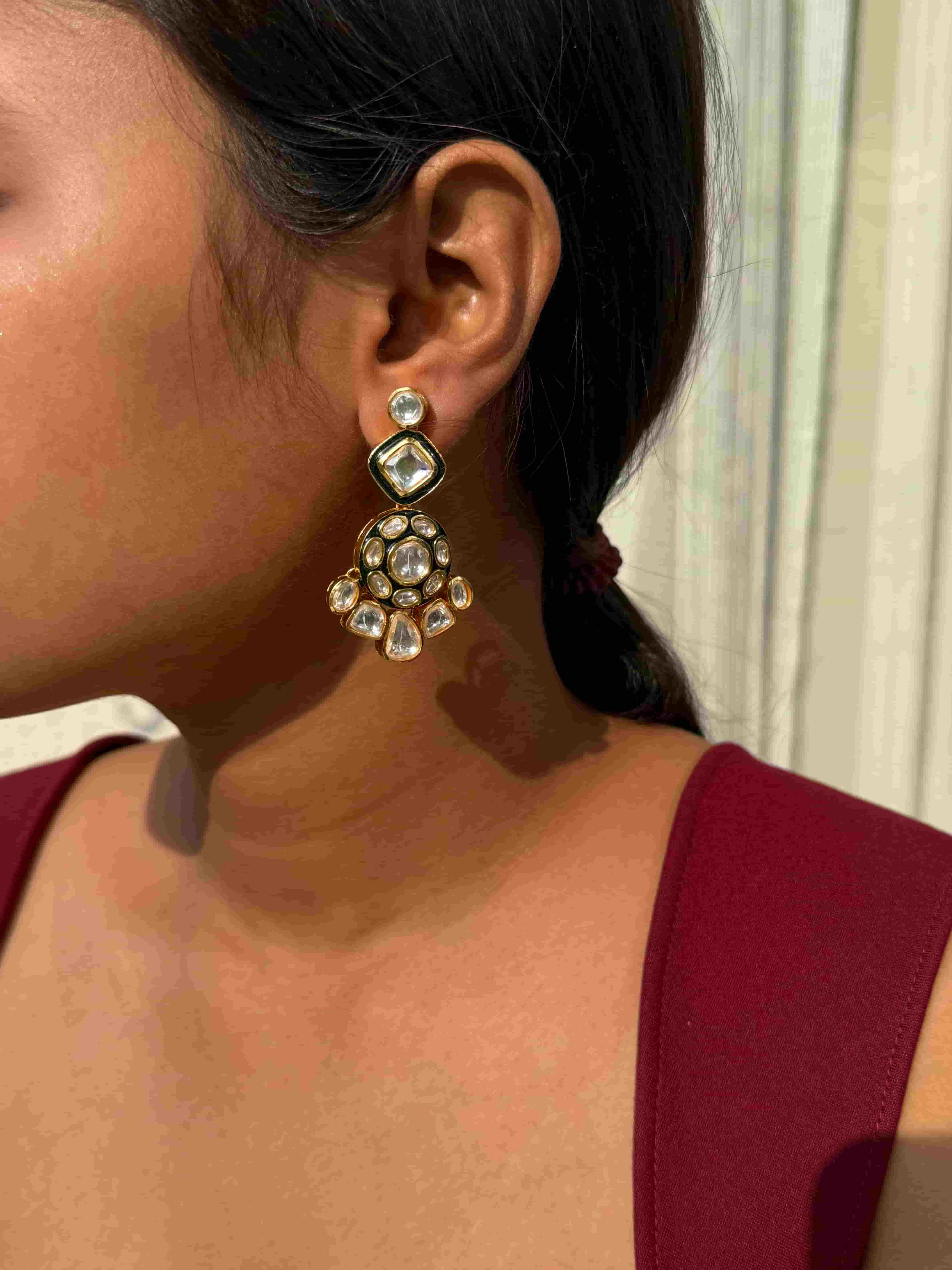 FARIHA POLKI EARRING - Image 2