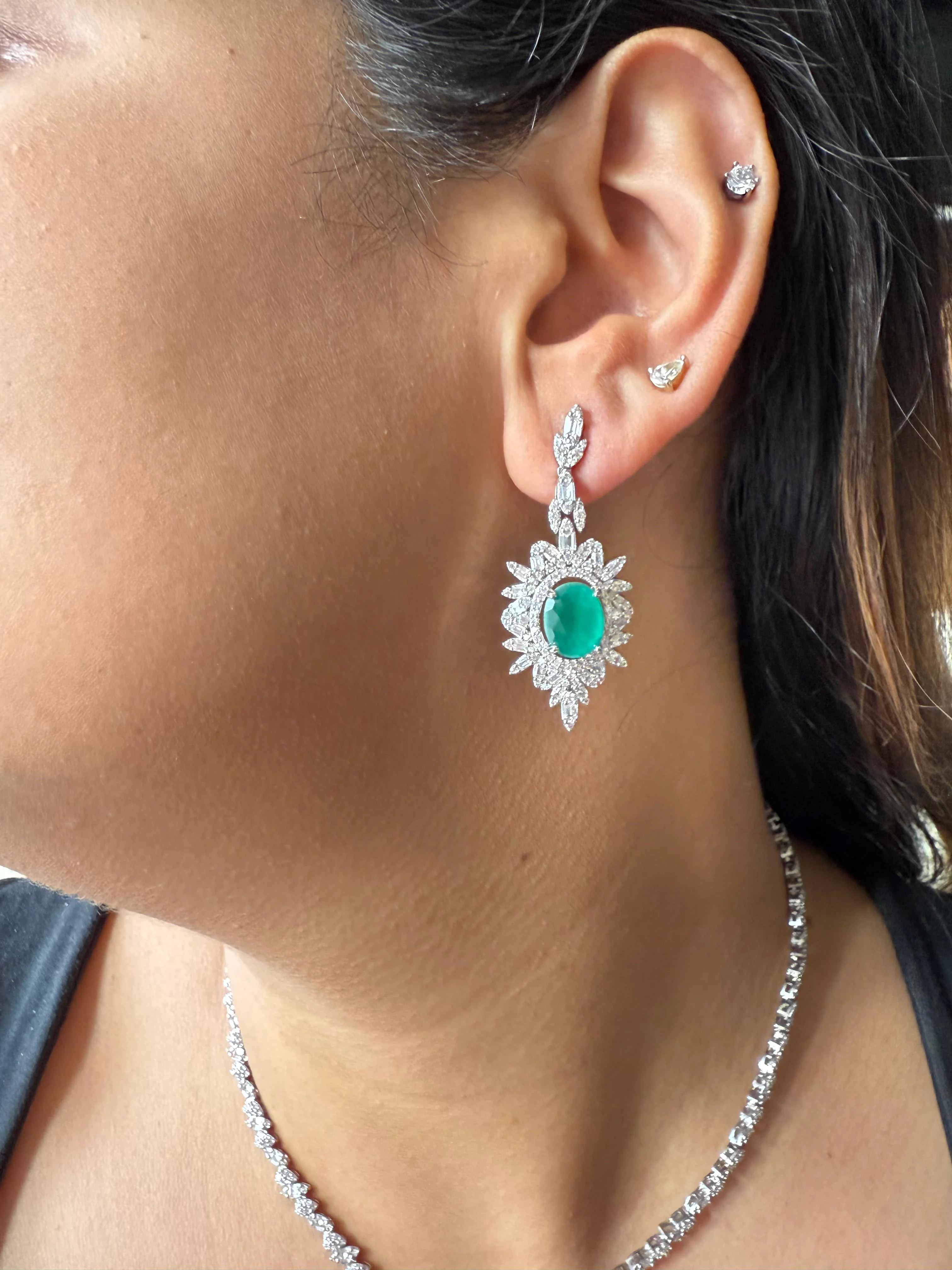 FLORA MINT GREEN NECKLACE SET - Image 2