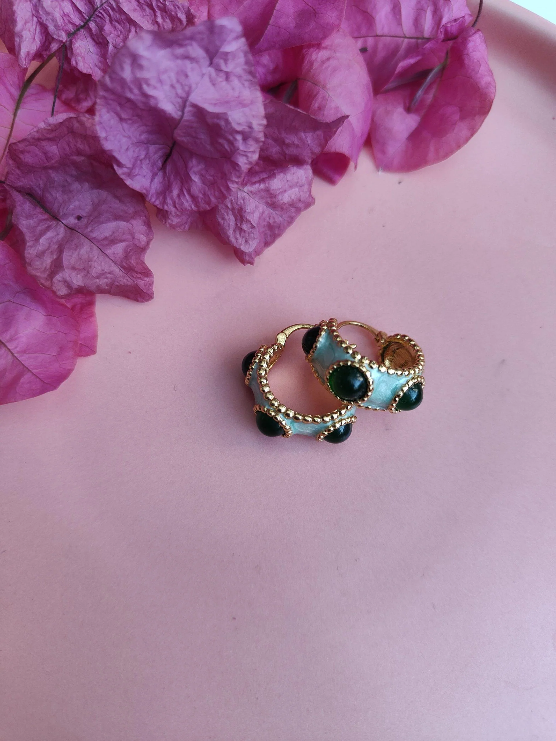 Green Ring Earings