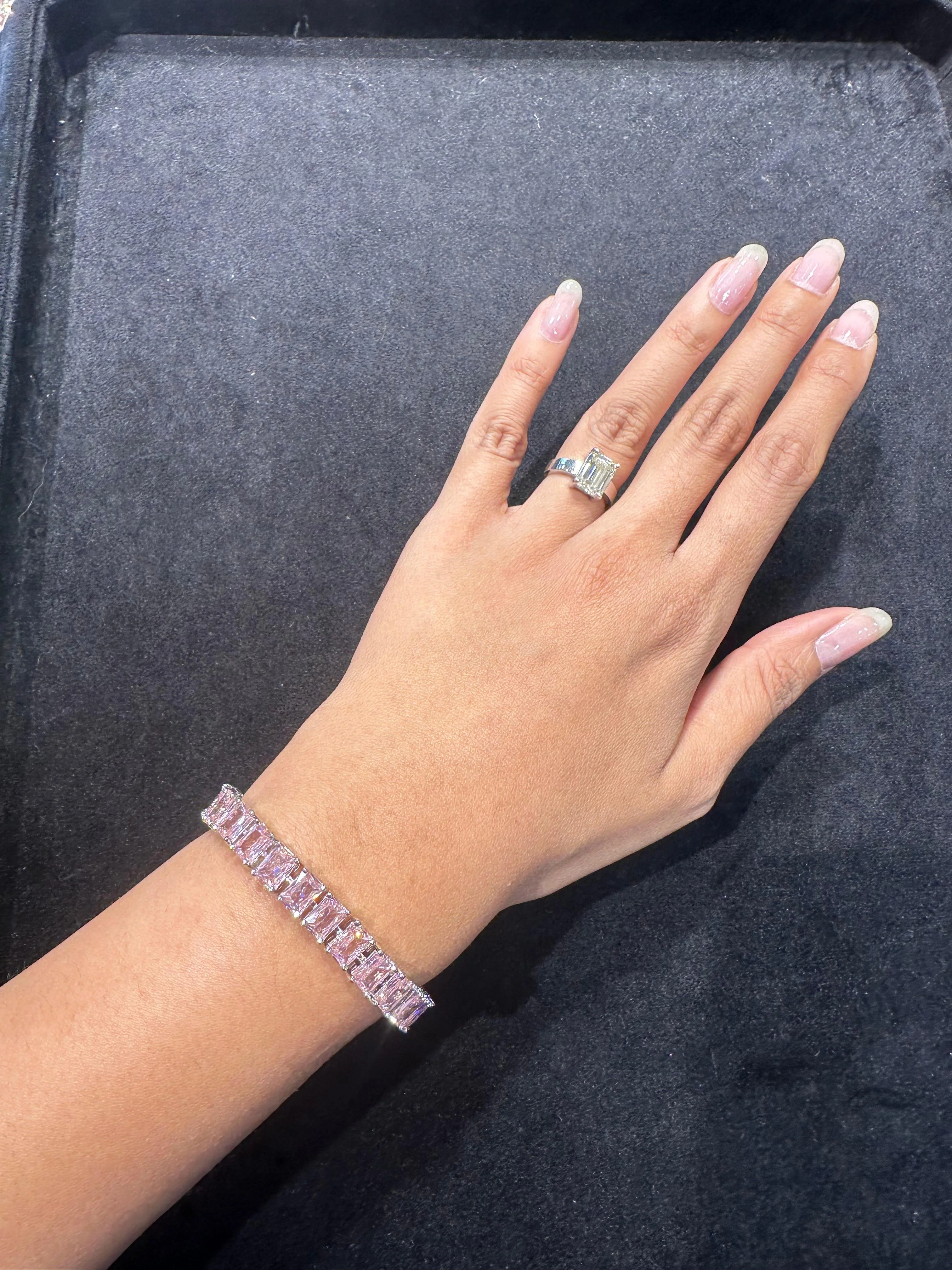 JONET PINK TENNIS BRACELET