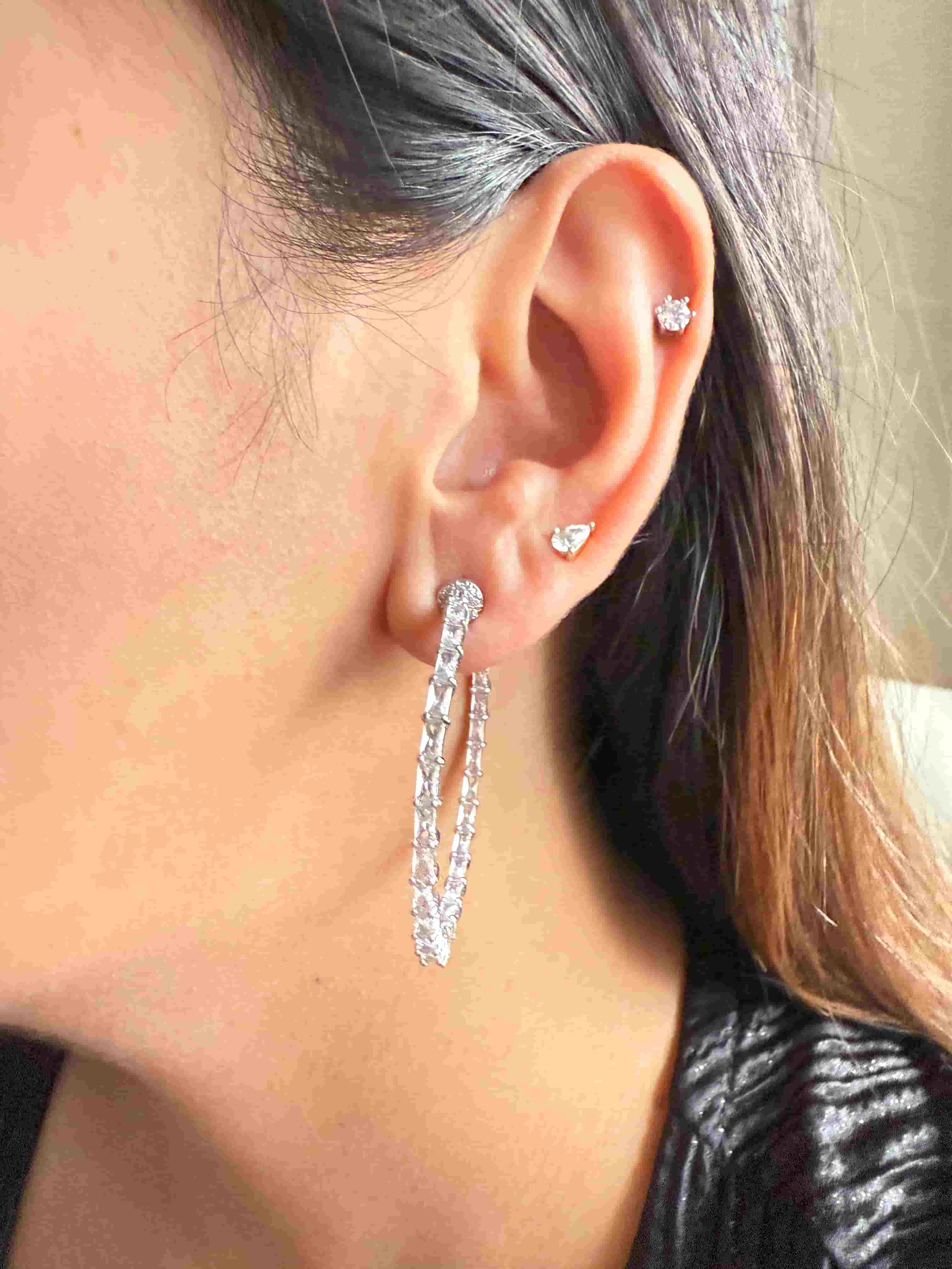JORRIE 92.5 SILVER HOOPS - Image 2