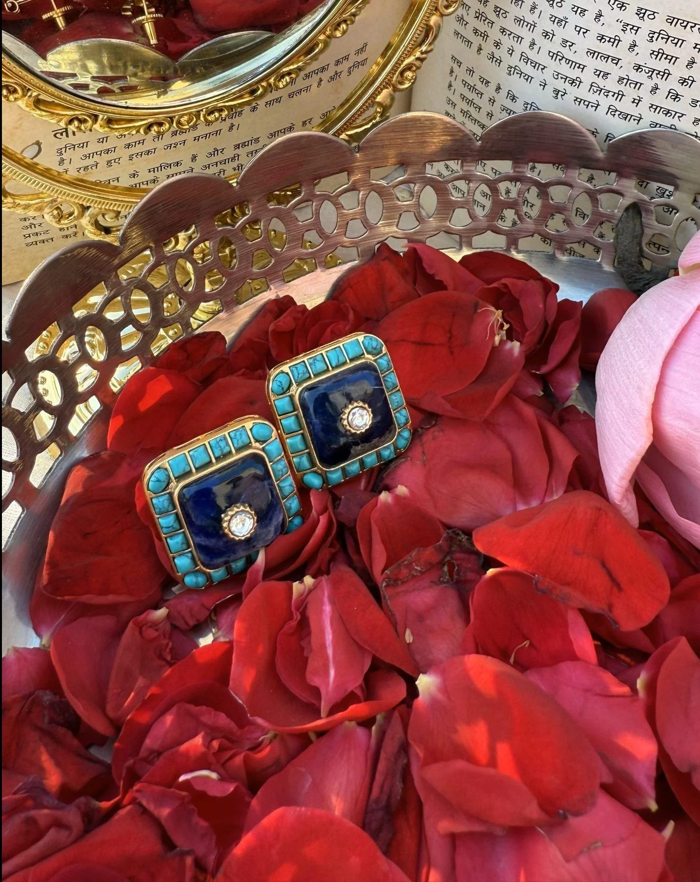 KUNASHA BLUE INDIAN STUD - Image 2