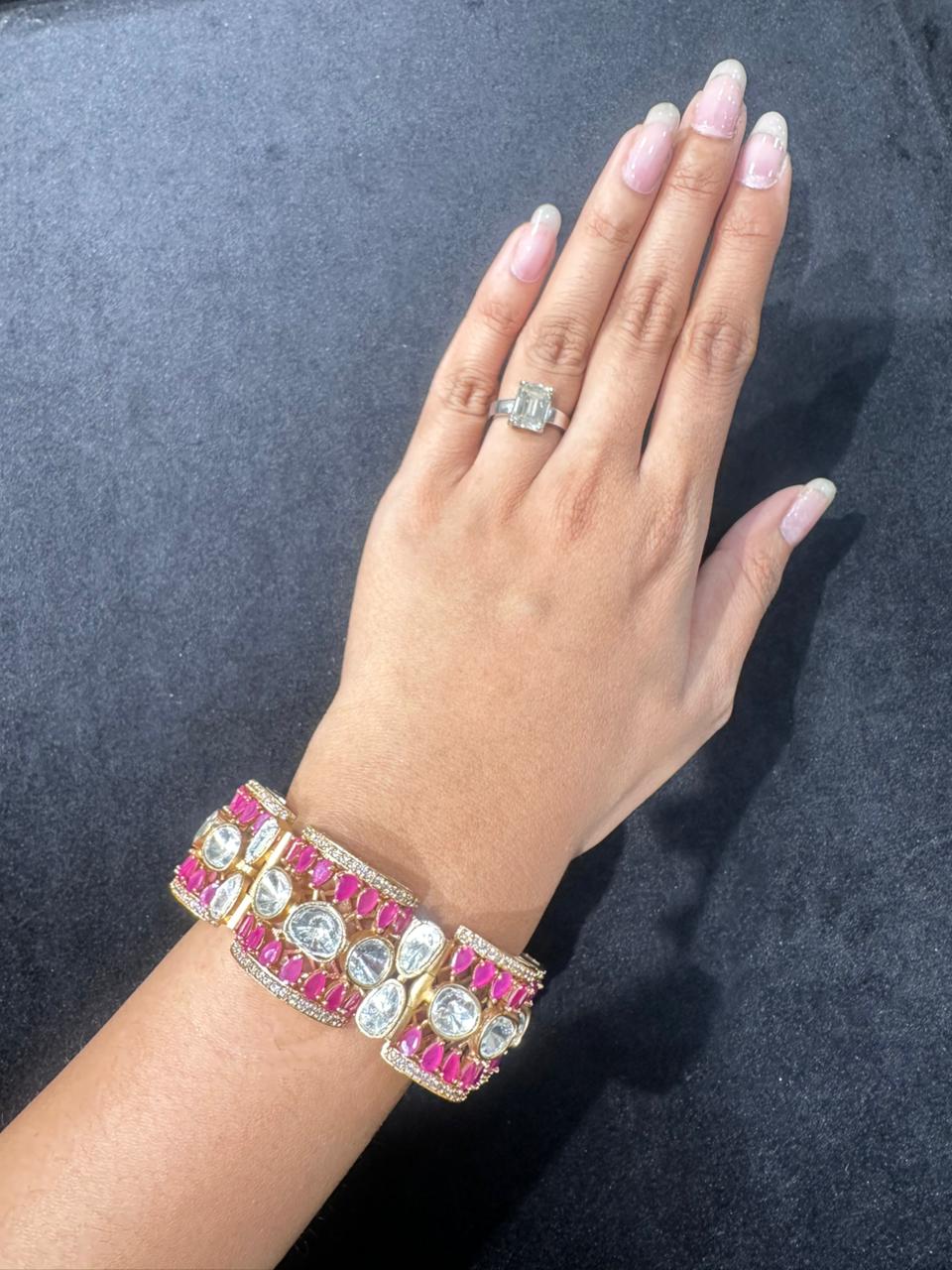 LAVIYA MOISSANITE POLKI BRACELET - Image 4