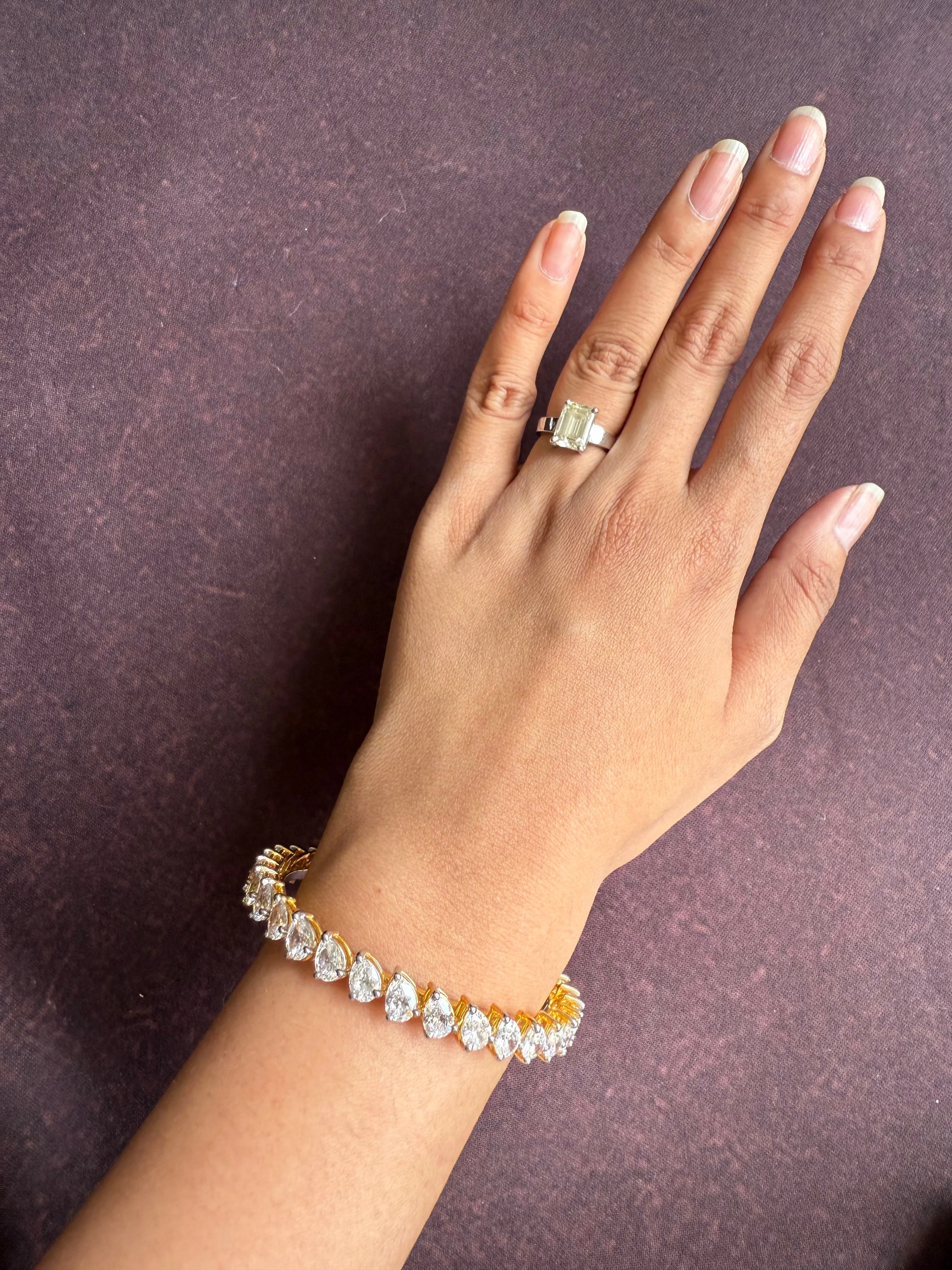 DROP PURE SILVER & SWAROVSKI BANGLE -2.4