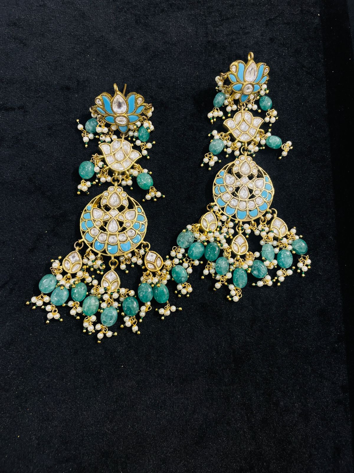 NAVRATA PURE SILVER EARRING
