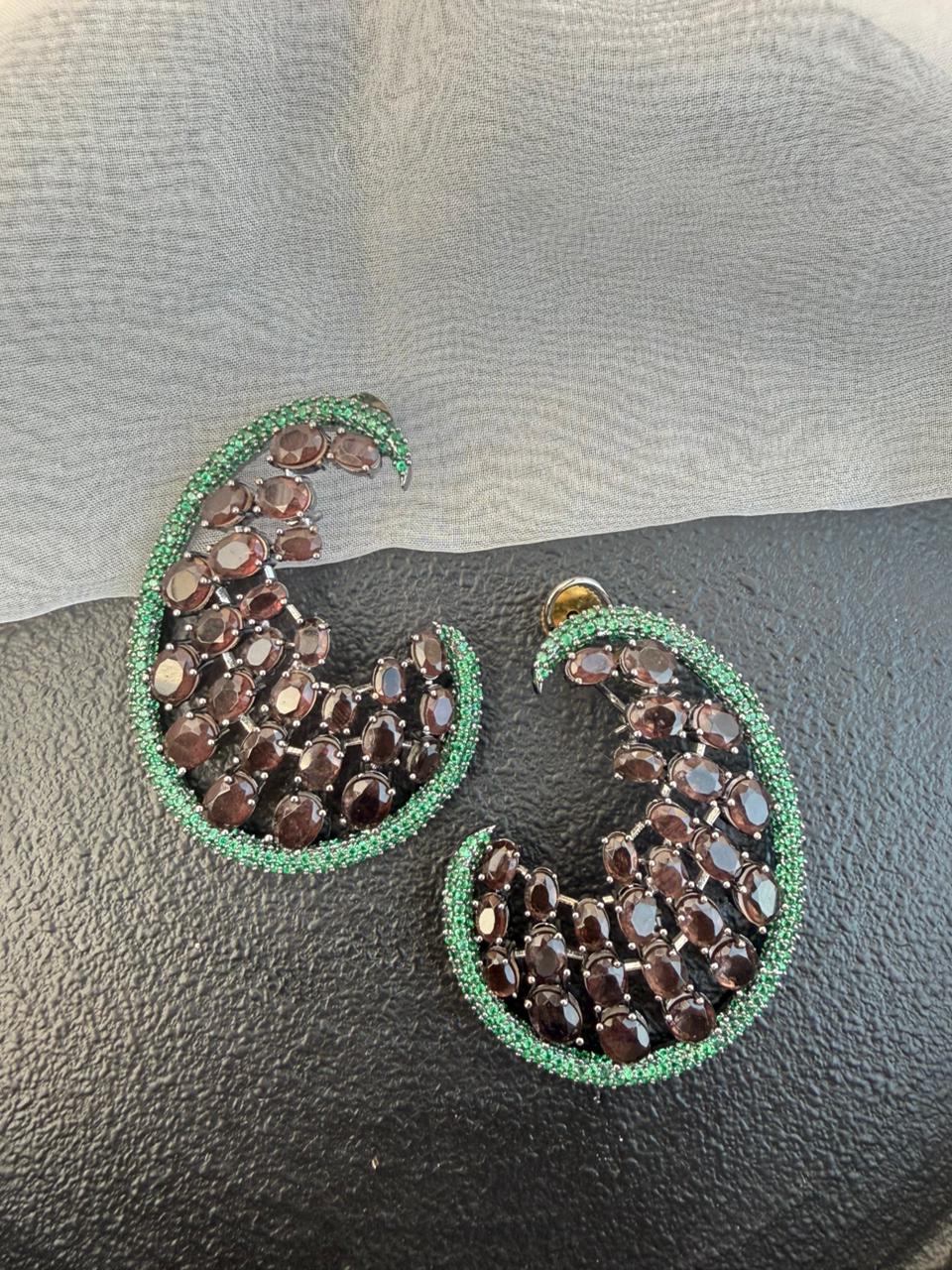 OLIVE STATEMENT SEMIPRECIOUS EARRINGS - Image 7