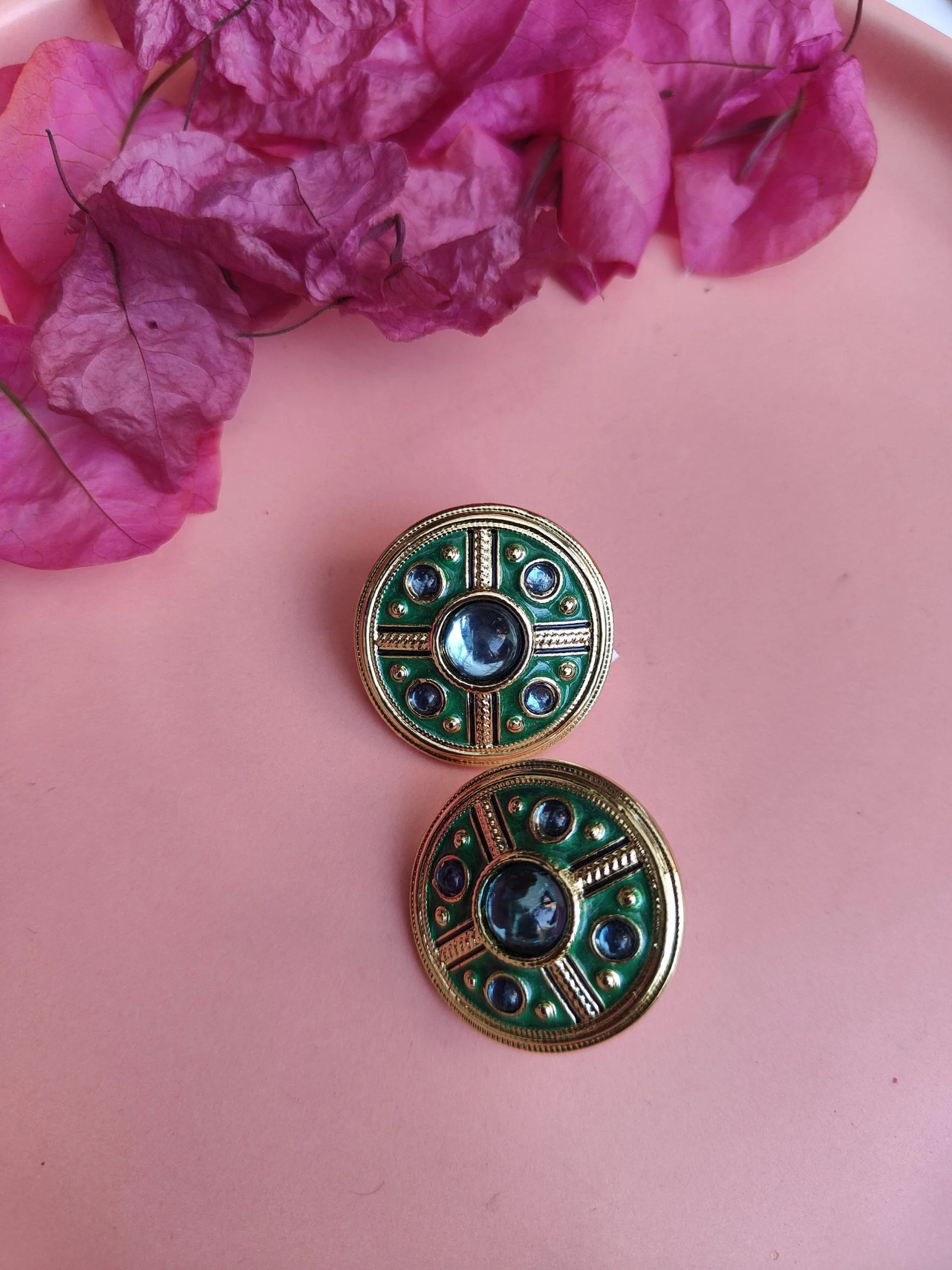 Resin Button Earings