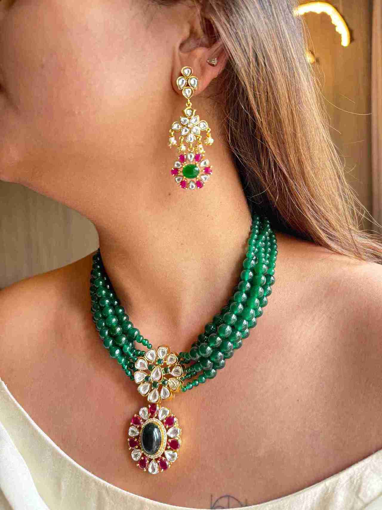 SADHNA GREEN NECKLACE