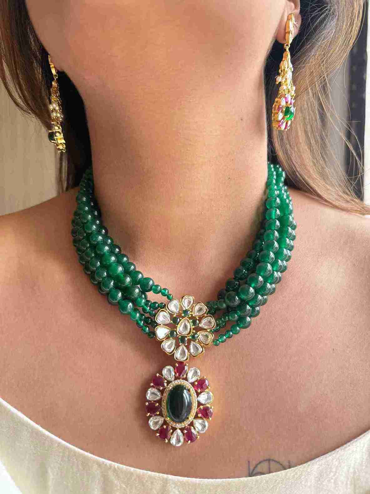 SADHNA GREEN NECKLACE - Image 2