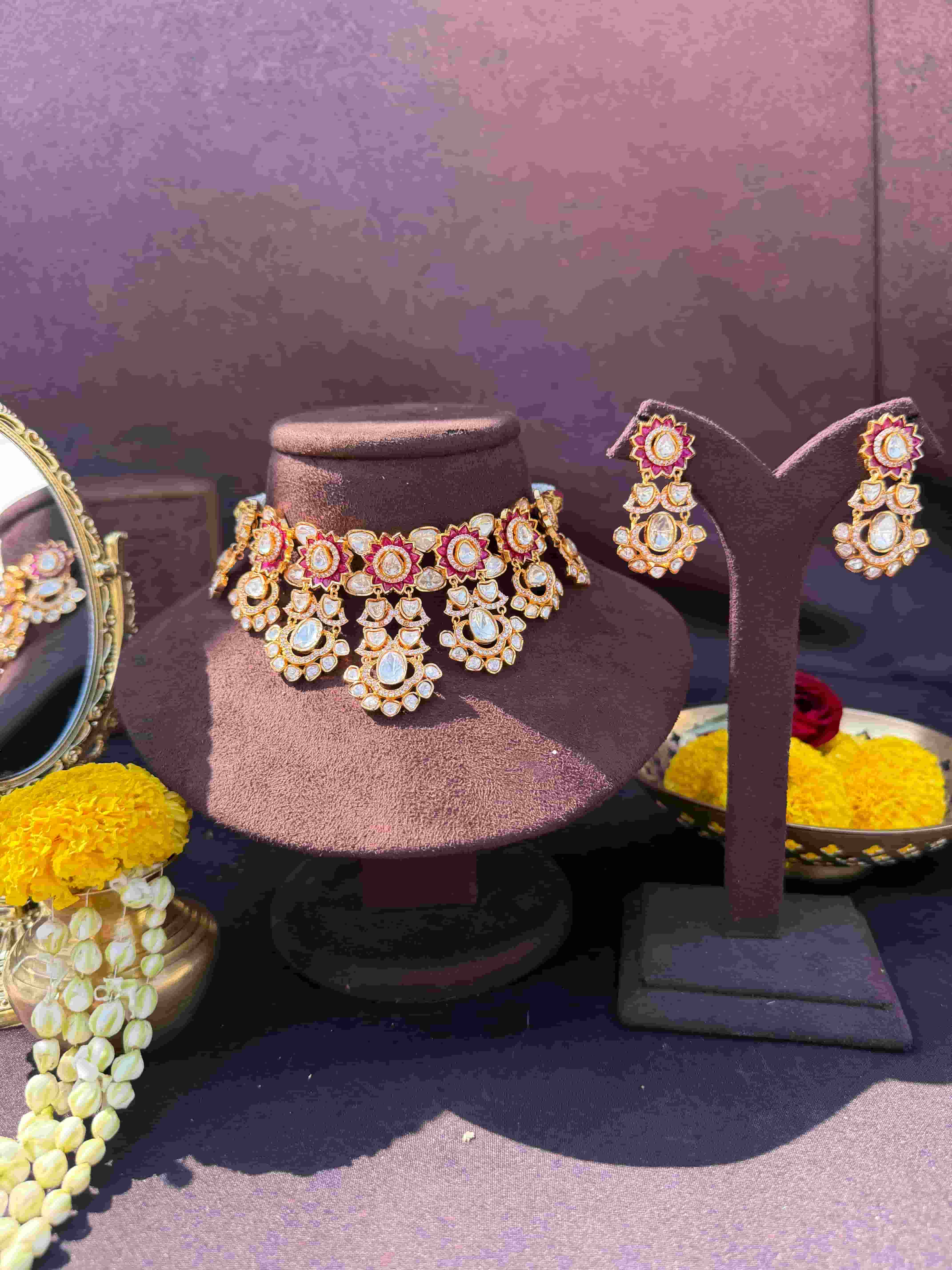 SAWARIYA MOISSANITE POLKI NECKLACE SET - Image 2