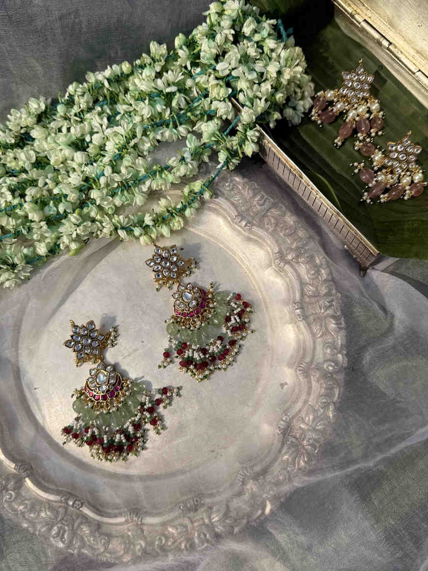 SHILPI RED MINAKARI EARRING - Image 2