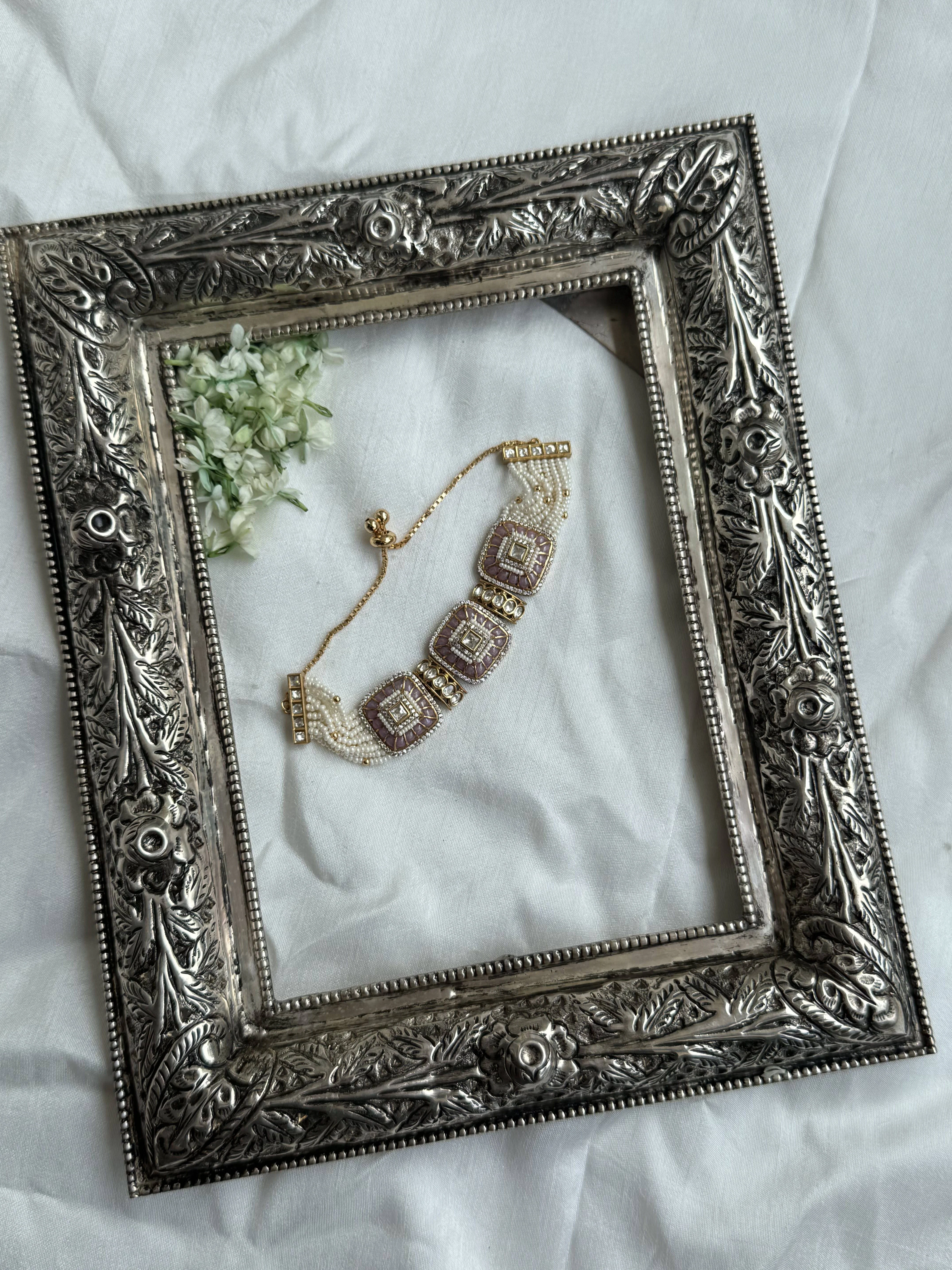 SHIVI GREEN POLKI BRACELET - Image 5