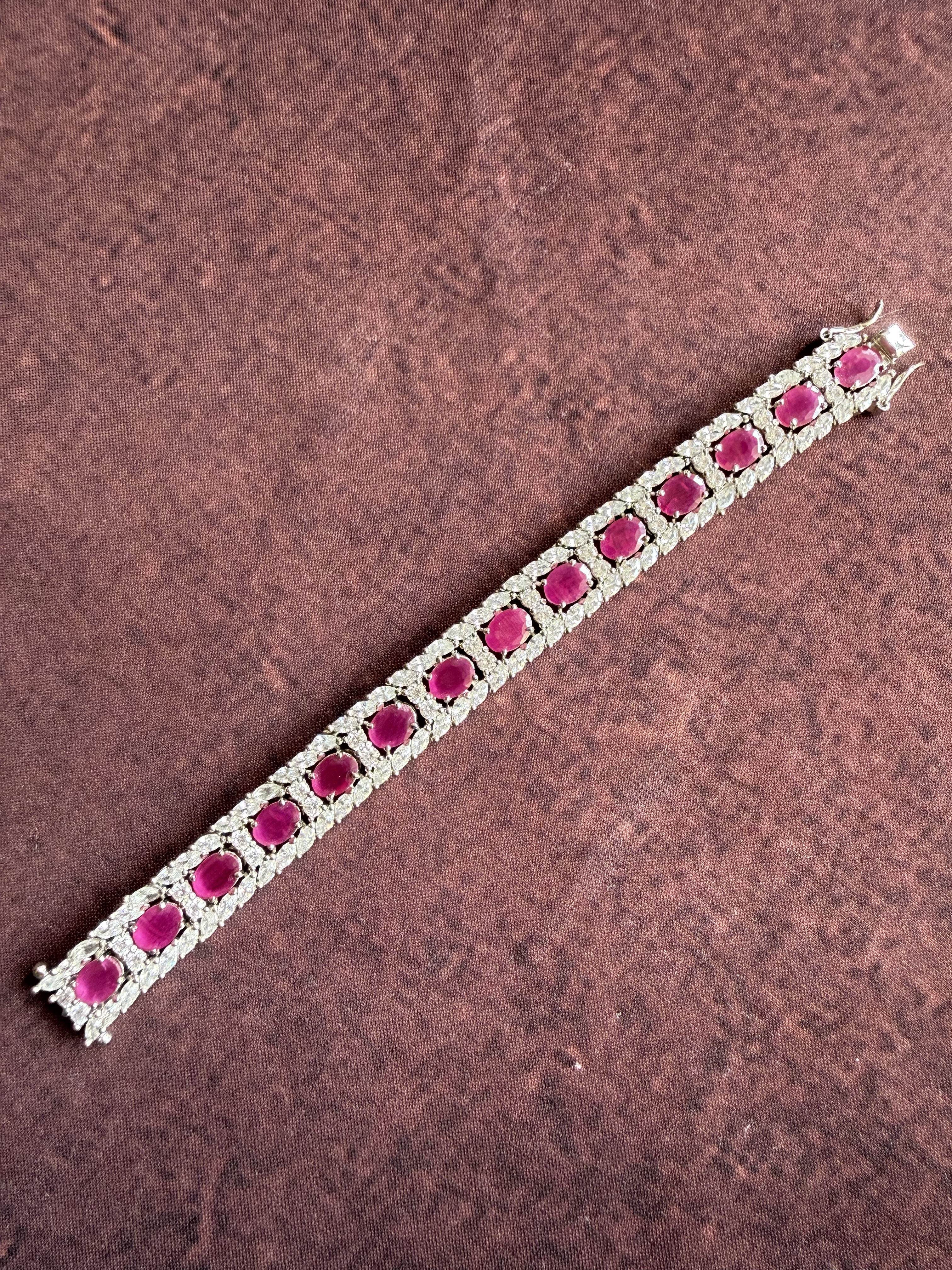 TANYA PINK TENNIS BRACELET - Image 2