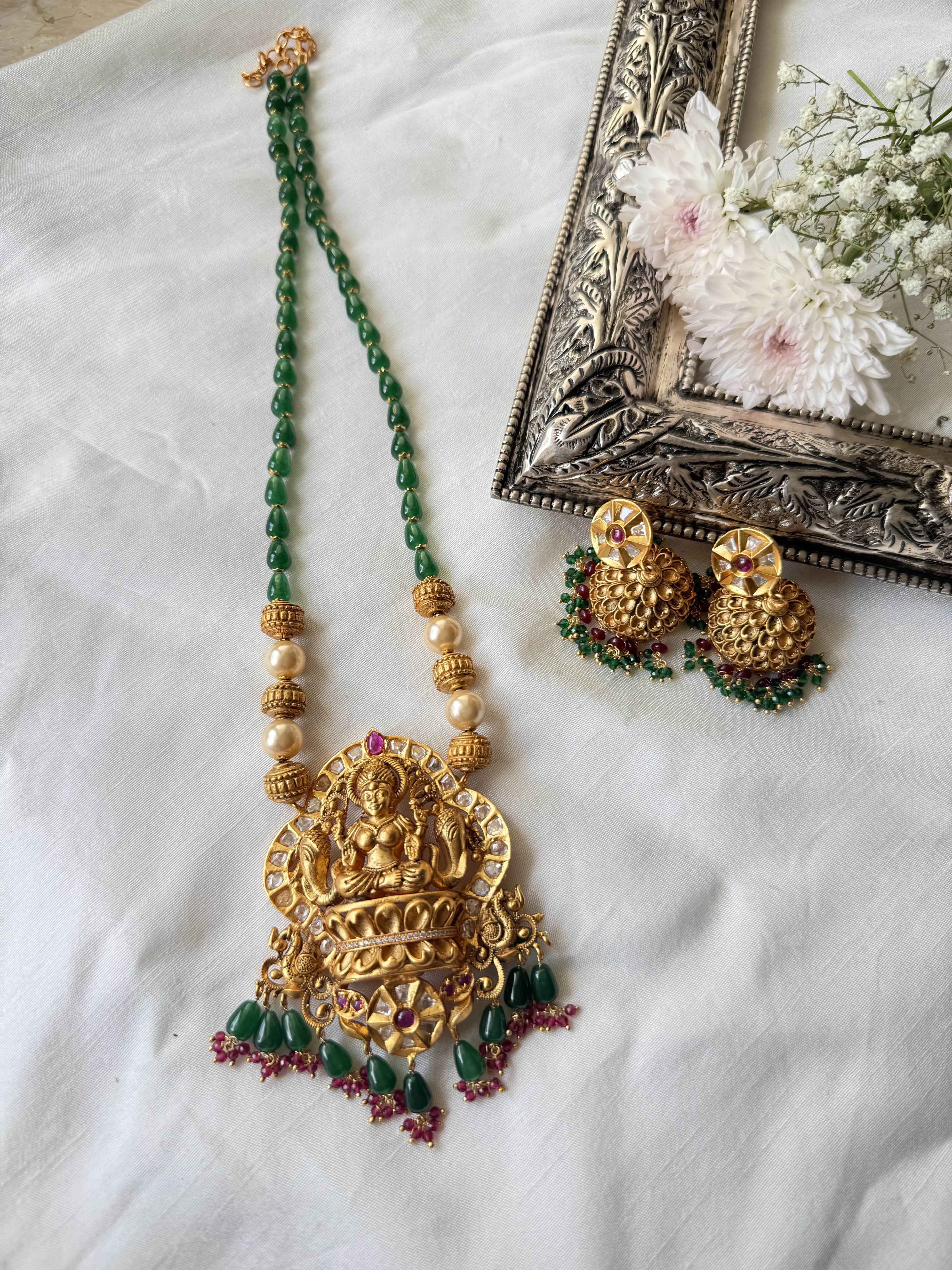 TANZIRA GREEN TEMPLE MALA - Image 3